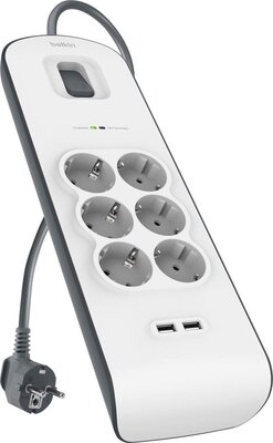 Belkin SurgePlus 6 poort stekkerdoos 