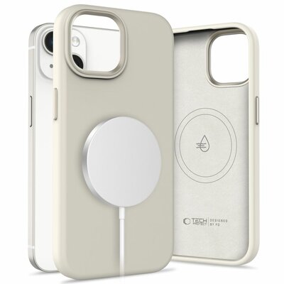 Tech Protection Silicone MagSafe iPhone 14 hoesje beige