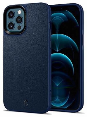 Spigen Ciel Leather iPhone 12 Pro Max hoesje Navy