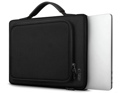 TechProtection Baja MacBook 13 / 14 inch laptop sleeve tas zwart