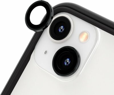 RhinoShield Tempered Glass iPhone 15 / iPhone 15 Plus camera beschermer zwart