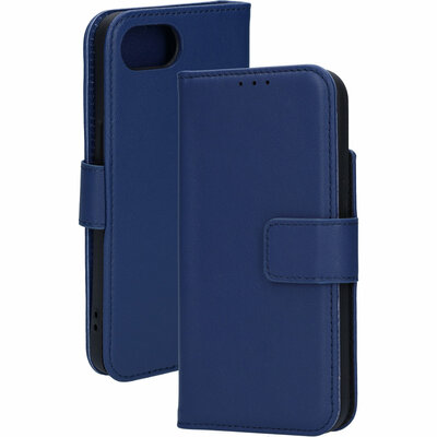 Mobiparts leren Wallet iPhone 16e hoesje blauw
