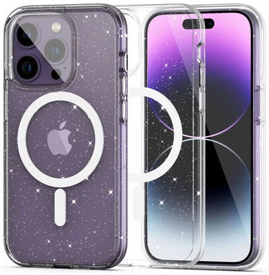 Tech Protection MagSafe iPhone 14 Pro Max hoesje glitter