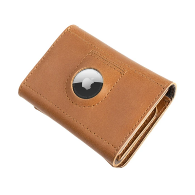 Fixed Tripple AirTag wallet hoesje bruin