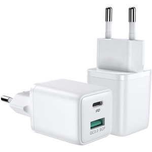 Joyroom 30 watt 2 poort USB oplader wit