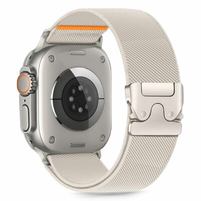 TechProtection Nylon clasp Apple Watch 49 /  46 / 45 / 44 mm bandje titanium