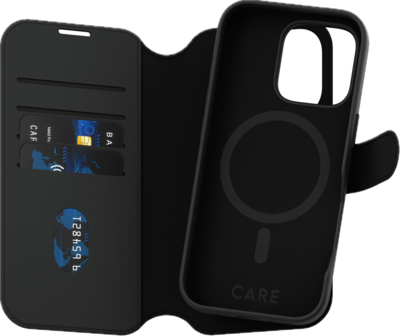 PanzerGlass CARE 2 in 1 Wallet iPhone 16 Pro hoesje zwart 