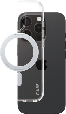 PanzerGlass CARE met kickstand iPhone 16 Pro hoesje zilver