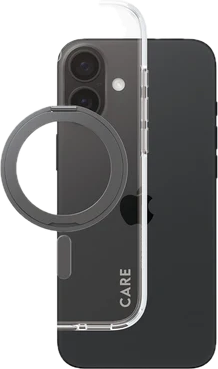 PanzerGlass CARE met kickstand iPhone 16 hoesje zwart