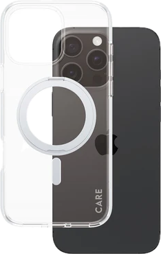 PanzerGlass CARE met kickstand iPhone 16 Pro Max hoesje zilver