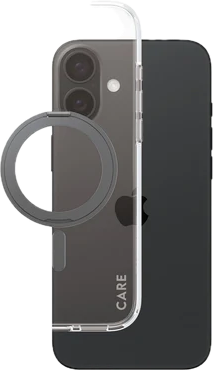 PanzerGlass CARE met kickstand iPhone 16 Plus hoesje zwart