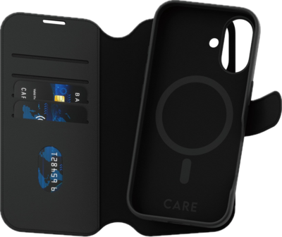 PanzerGlass CARE 2 in 1 Wallet iPhone 16 hoesje zwart