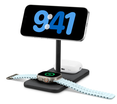Twelve South HiRise 3 Qi2 deluxe 3 in 1 MagSafe oplader