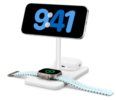 Twelve South HiRise 3 Qi2 deluxe 3 in 1 MagSafe oplader
