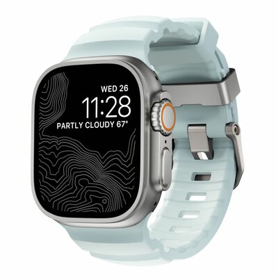 Nomad Rocky Point Apple Watch 49 / 46 /&nbsp;45 mm bandje icy blue / natural