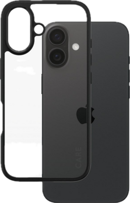 PanzerGlass CARE Urban Combat iPhone 16 hoesje zwart doorzichtig