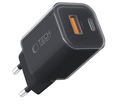 TechProtection 33 watt USB-C en USB-A oplader roze