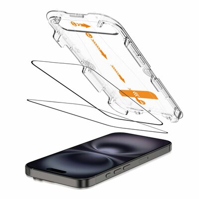 TechProtection Quick iPhone 15 / 16 glazen screenprotector 2 pack
