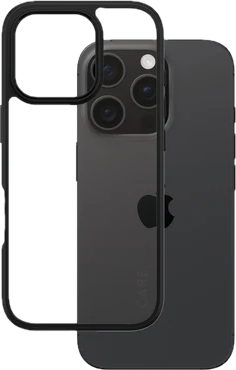 PanzerGlass CARE Urban Combat iPhone 16 Pro hoesje doorzichtig zwart