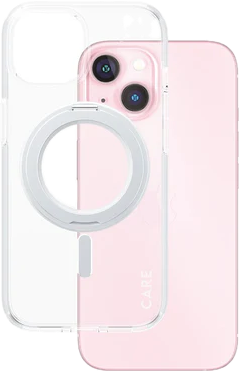 PanzerGlass CARE met kickstand MagSafe iPhone 15 hoesje zilver
