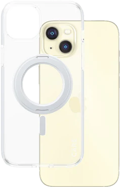 PanzerGlass CARE met Kickstand MagSafe iPhone 15 Plus hoesje zilver