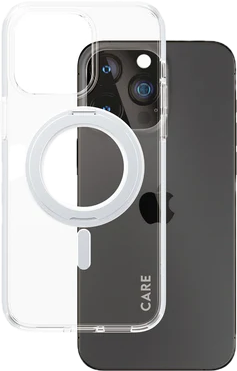 PanzerGlass CARE met kickstand MagSafe iPhone 15 Pro Max hoesje zilver