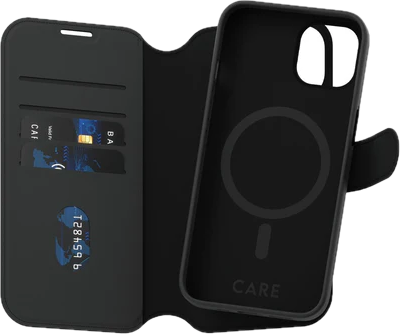 PanzerGlass CARE 2 in 1 Wallet MagSafe iPhone 14 / 13 hoesje zwart