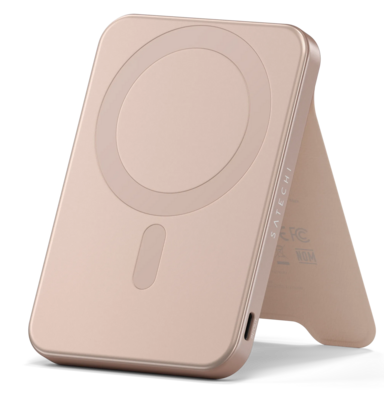 Satechi On-the-Go MagSafe powerbank 5000 mAh met stand roze