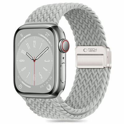 TechProtection Nylon Plus Apple Watch 49 / 46 / 45 / 44 mm bandje stone
