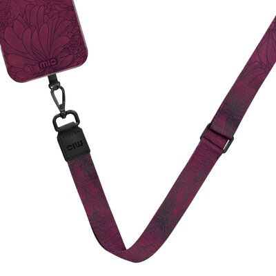 MIO Lanyard universeel draagkoord Berry Blooms