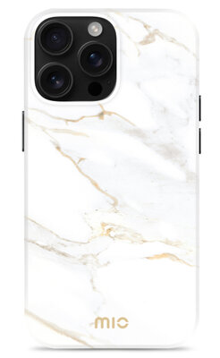 MIO MagSafe iPhone 16 Pro Max hoesje White Marble