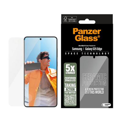 PanzerGlass Ceramic Glazen Galaxy S25 Edge screenprotector