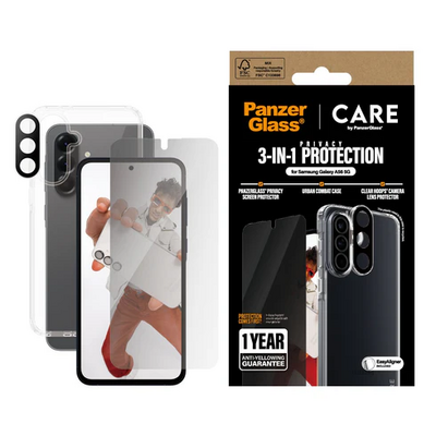 PanzerGlass CARE 3 in 1 Galaxy A56 privacy bundel hoesje screen en camera protector