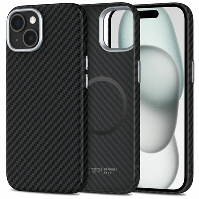 TechProtection Carbon MagSafe iPhone 15 hoesje
