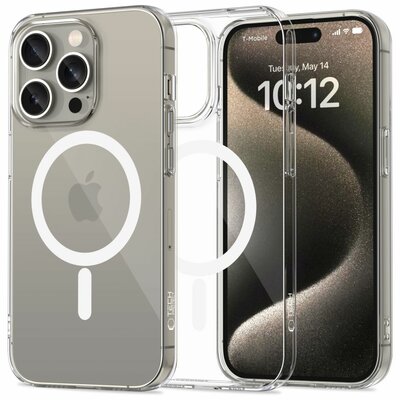 TechProtection Flex MagSafe iPhone 15 Pro hoesje transparant
