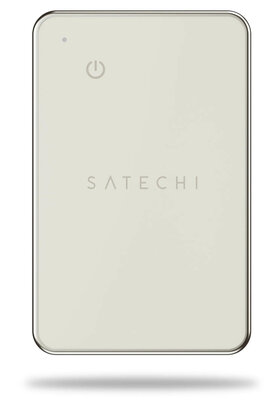 Satechi FindAll card met Find My tracker beige