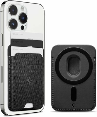 Spigen Urban Fit MagSafe wallet hoesje zwart