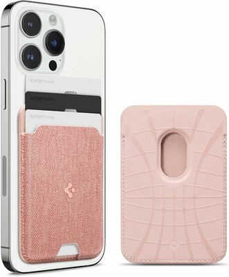 Spigen Urban Fit MagSafe wallet hoesje roze