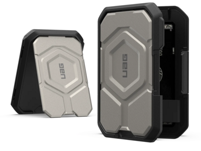 UAG Monarch MagSafe wallet met stand titanium