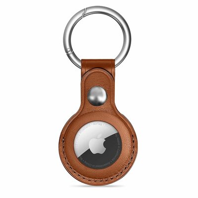 TechProtection leren AirTag hanger bruin