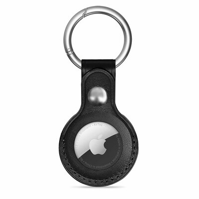 TechProtection leren AirTag hanger zwart