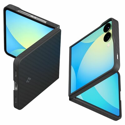 Spigen AirSkin Aramid Galaxy Z Flip 7 hoesje zwart