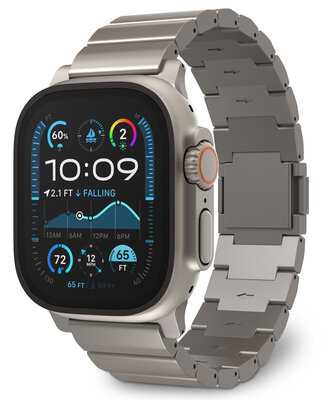 Decoded Titanium strap Apple Watch 49 / 46 / 45 / 44&nbsp; mm bandje zwart