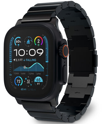 Decoded Titanium strap Apple Watch 49 / 46 / 45 / 44&nbsp; mm bandje zwart