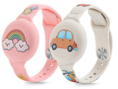 TechProtection Kids nylon AirTag polsbandje 2 pack