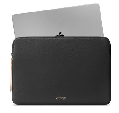TechProtection Fleece MacBook 15 / 16 inch sleeve zwart