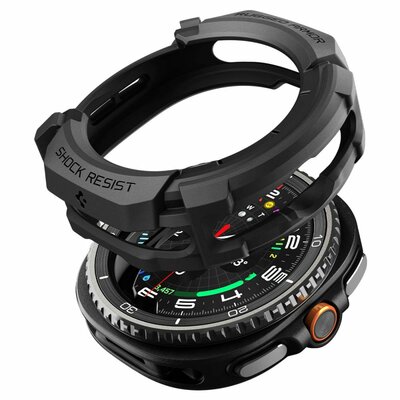 Spigen Rugged Armor Galaxy Watch 8 46 mm hoesje zwart