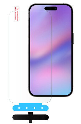 Glaasie iPhone 17 Pro glazen screenprotector met applicator
