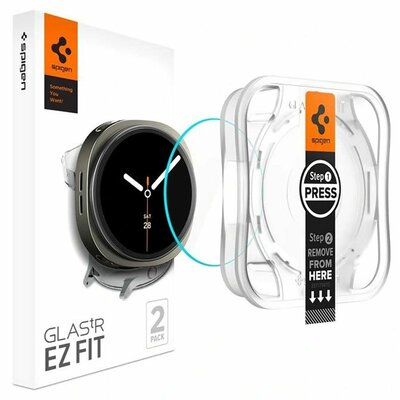 Spigen GLAS.tR EZ Fit Galaxy Watch 8 40 mm screen protector 2 pack