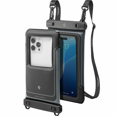 Spigen A611 Universeel float waterdicht hoesje zwart 2 pack